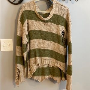 Gilded Intent Distressed Sweater